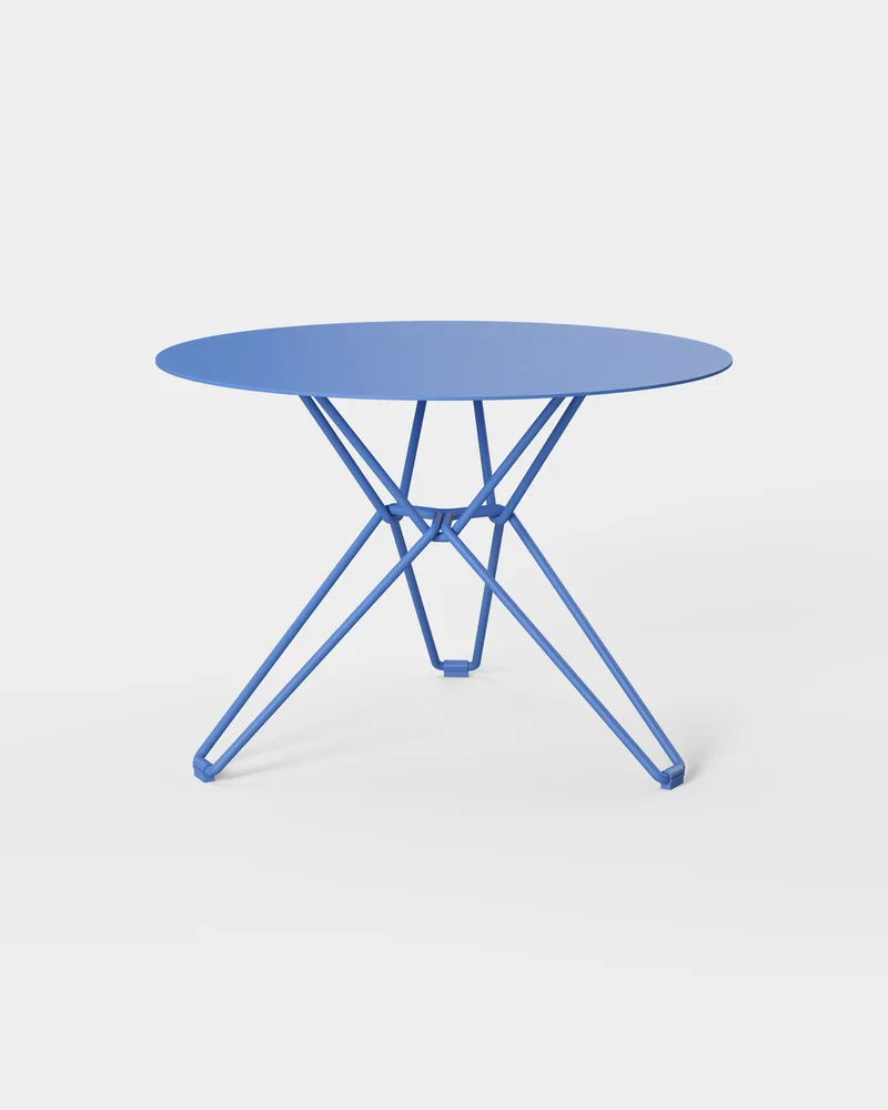 Tio Side Table H420 - D600 by Massproductions in Overseas Blue 31 – product photo 2 of 2