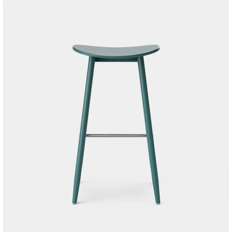 Icha Bar Stool van Massproductions in Library Green, 750 mm – productfoto