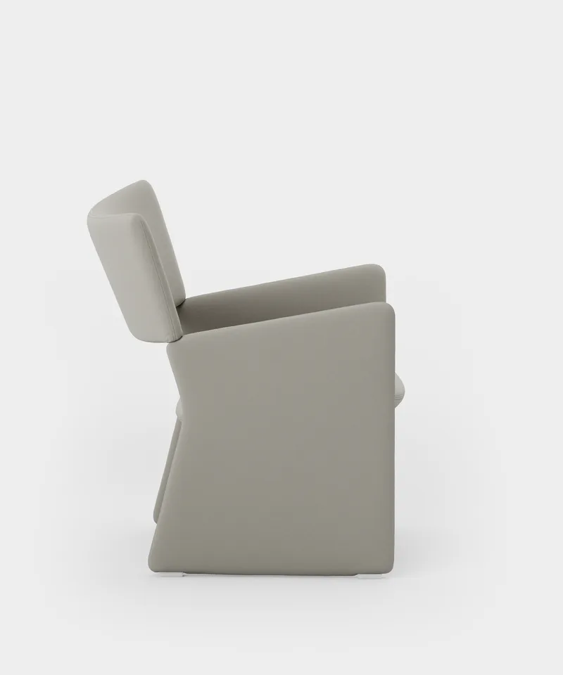 Crown Easy Chair by Massproductions in Kirkby Design – Smooth III 87 Gris – product photo