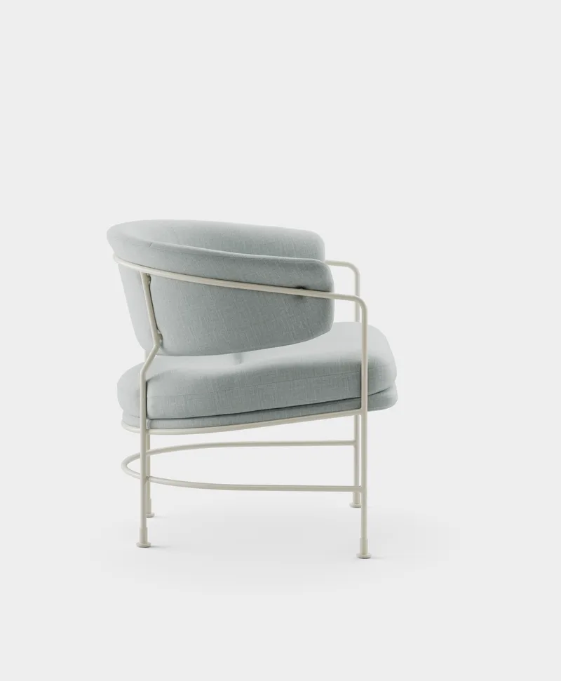 Astro Club Chair von Massproductions in Romo – Linara 253 Swedish Grey, Ivory – Produktfoto