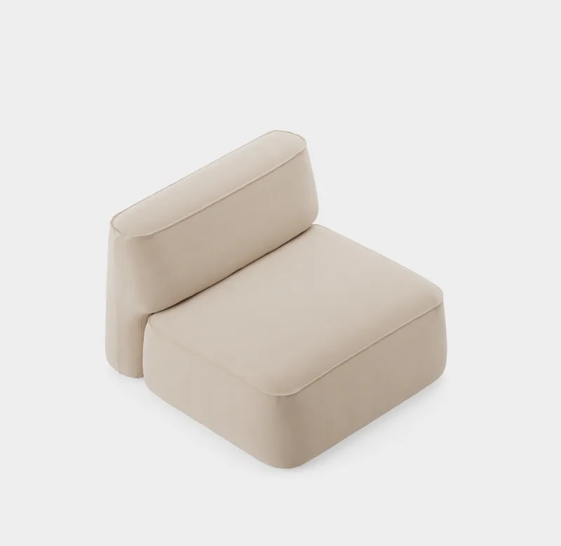 Patch Sofa System - Regular open van Massproductions in Villa Nova – Atlantis 52 Alabaster, Regular open (R) – productfoto