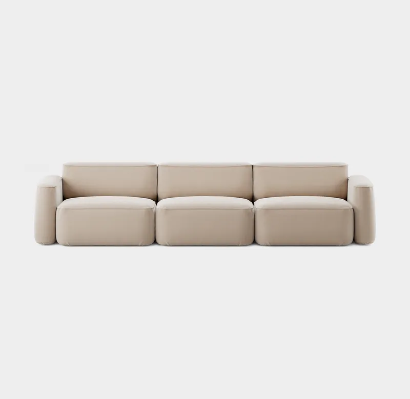 Patch 3-Seater by Massproductions in Villa Nova – Atlantis 52 Alabaster – product photo 2 of 2