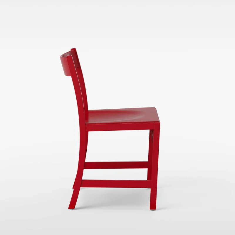 Waiter XL Chair by Massproductions in Red Lacquered Beech – product photo