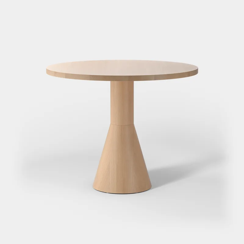 Draft Dining Table Ø700 by Massproductions in Natural Beech – product photo