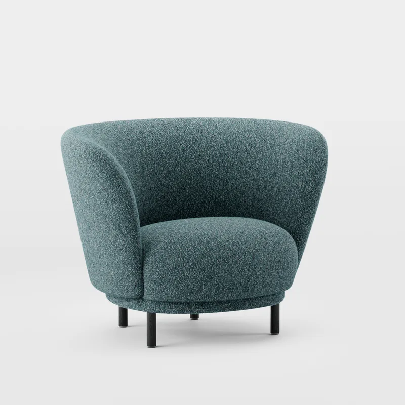 Dandy Armchair by Massproductions in Black Stained Oak/Kirkby Design – Spiral 06 Dragonfly – product photo