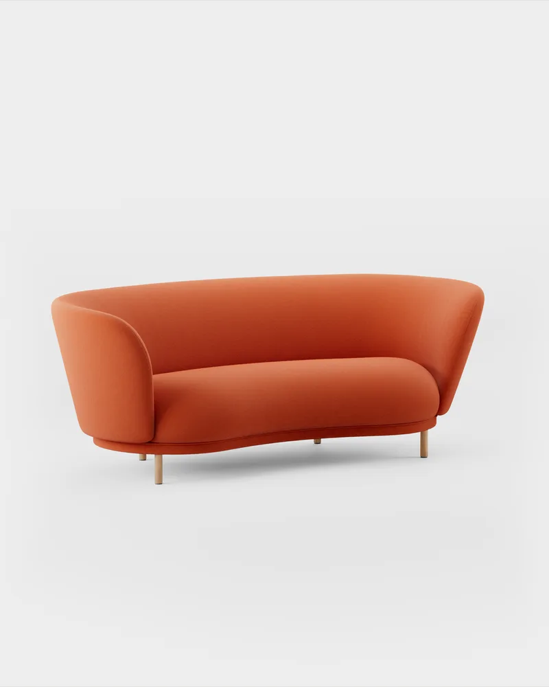 Dandy 2 Seater Sofa de Massproductions en Natural Oak/Kvadrat – Tonus 4 554 – photo du produit