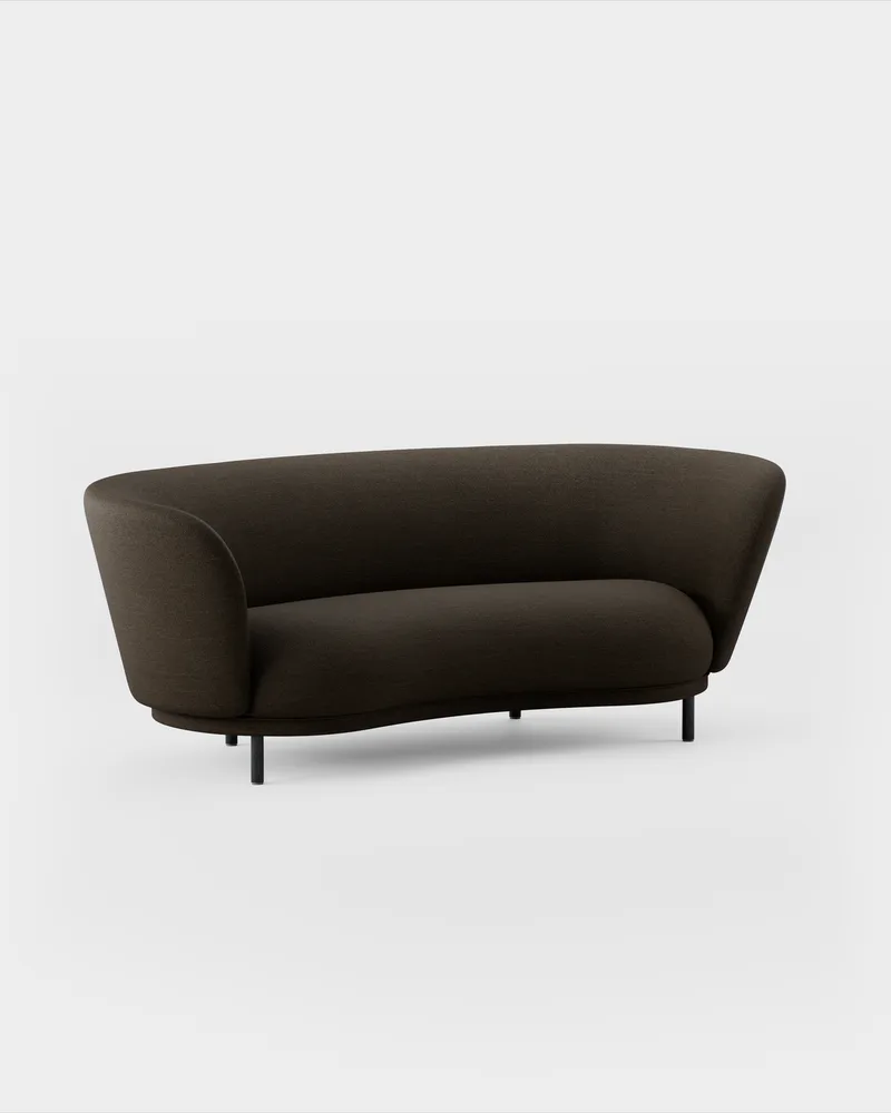 Dandy 2 Seater Sofa by Massproductions in Black Stained Oak/Sahco – Ecriture 380 – product photo