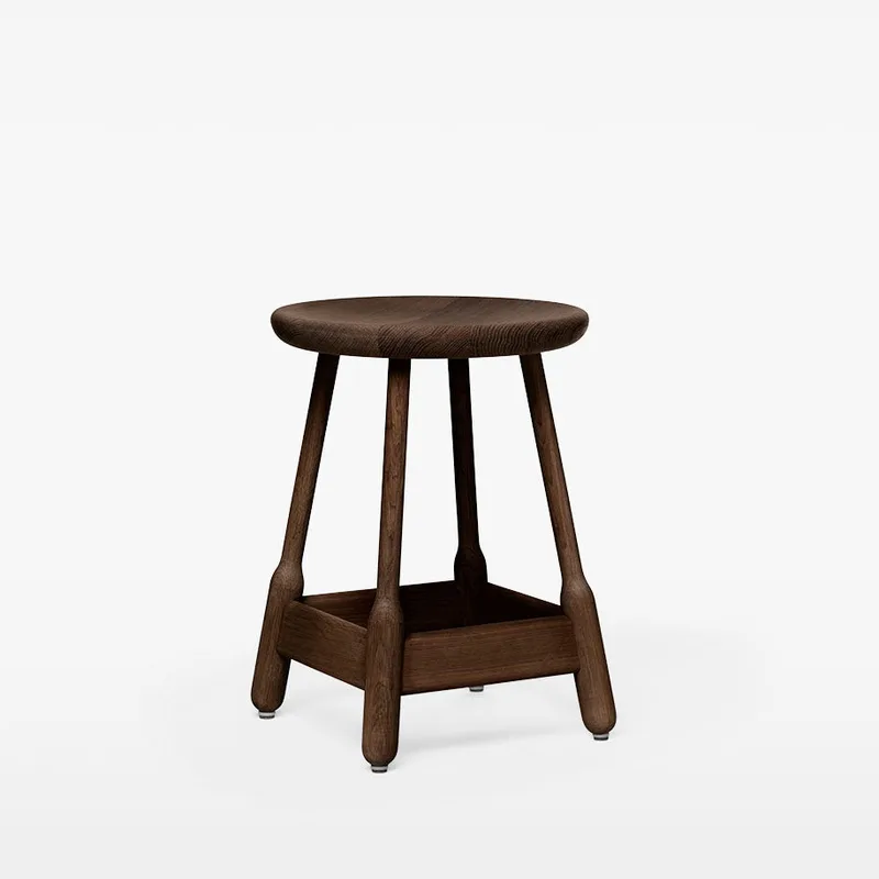 Albert Stool H500 by Massproductions in Walnut Stained Beech – product photo