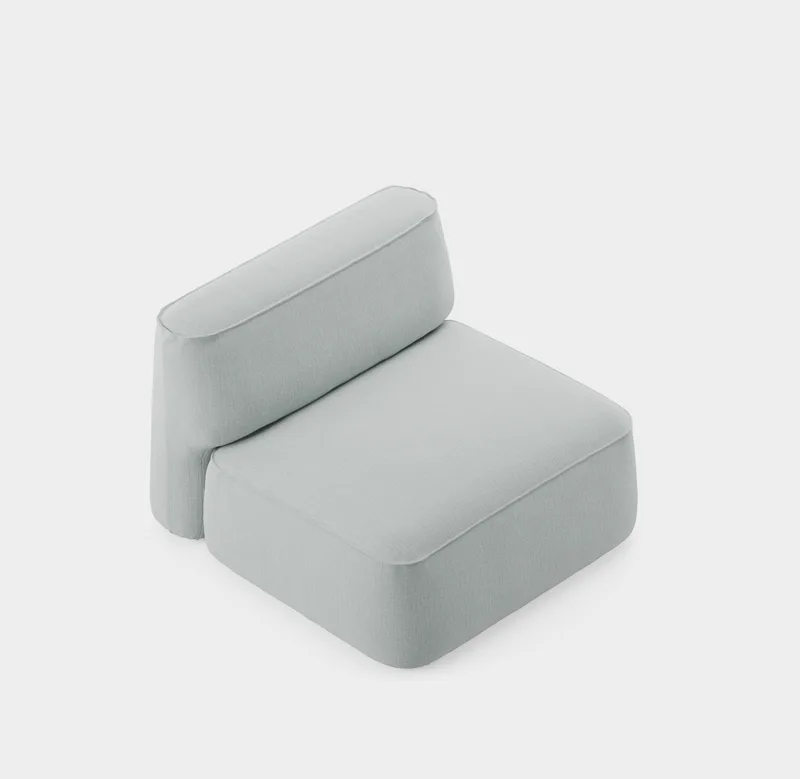 Patch Sofa System - Regular open van Massproductions in Romo – Linara 253 Swedish Grey, Regular open (R) – productfoto