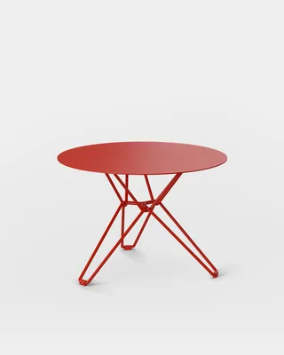 Tio Side Table H420 - D600 by Massproductions in Pure Red – product photo 2 of 2
