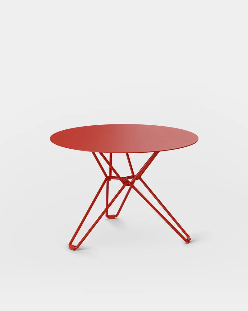Tio Side Table H420 - D600 by Massproductions in Pure Red – product photo 2 of 2