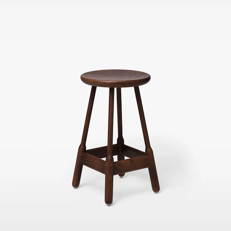 Albert Bar Stool H650 by Massproductions in Walnut Stained Beech – product photo 4 of 4