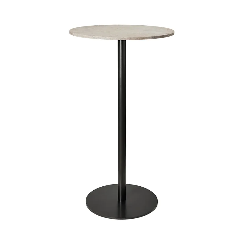 Mater Bar Table by Mater in Wood Waste Grey, H 106,6 cm, Ø 60 cm – product photo
