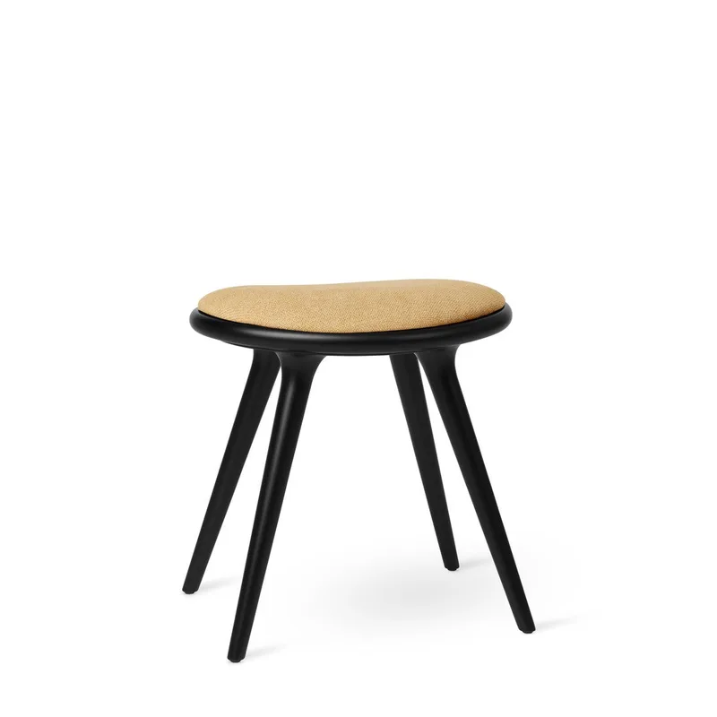 Low Stool by Mater in Black Beech w. Kvadrat Clay 0007, 47 cm – product photo