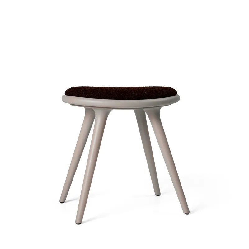 Low Stool von Mater in Grey Beech w. Kvadrat Baru 0390, 47 cm – Produktfoto