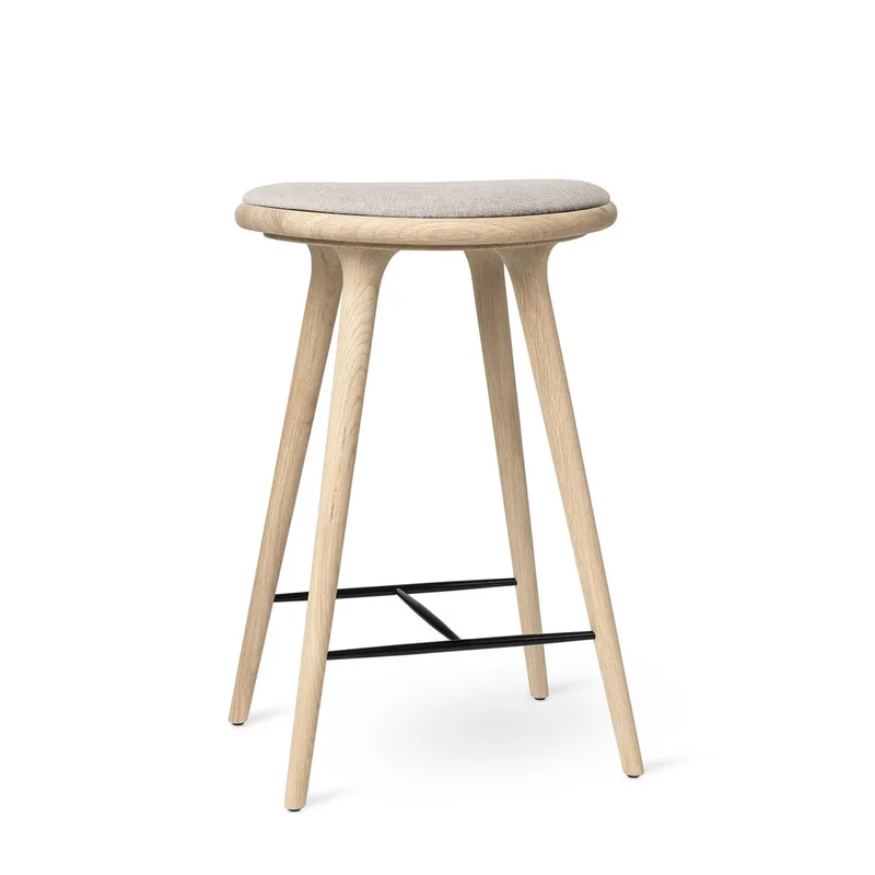 High Stool von Mater in Soaped Oak w. Clay 0012, 69 cm – Produktfoto