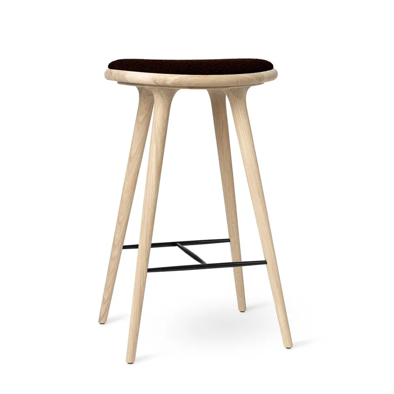 High Stool de Mater en Soaped Oak w. Baru 0390, 74 cm – photo du produit