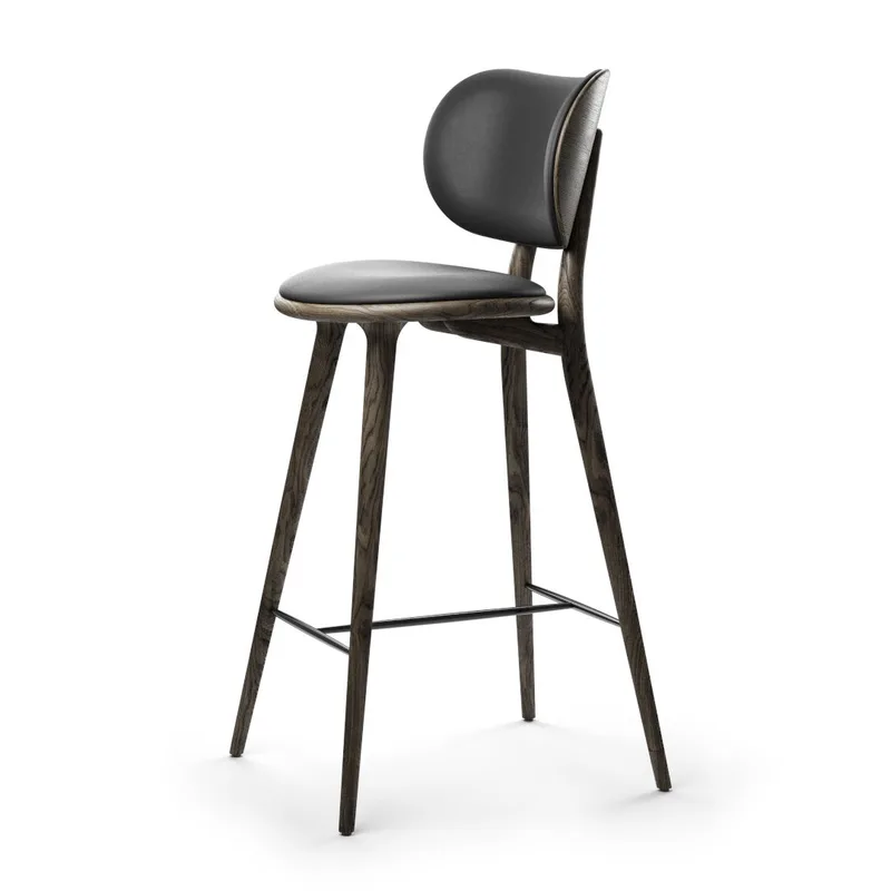 High Stool Backrest by Mater in Sirka Grey Oak, 74 cm – product photo