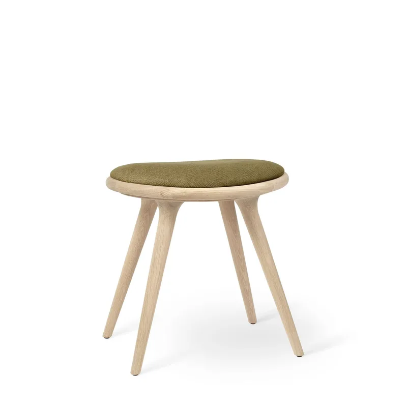 Low Stool by Mater in Matt Oak w. Kvadrat Clay 0017, 47 cm – product photo