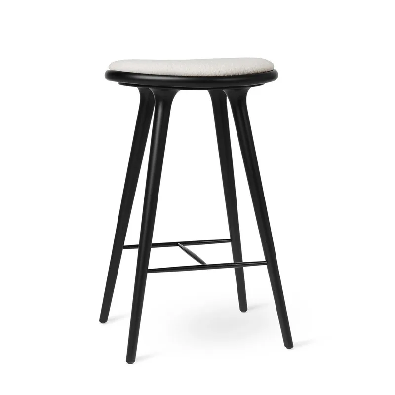 High Stool de Mater en Black Beech w. Kvadrat Baru 0200, 74 cm – photo du produit