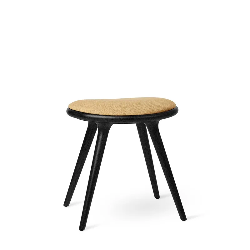 Low Stool by Mater in Black Oak w. Kvadrat Clay 0007, 47 cm – product photo