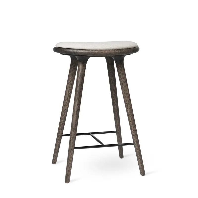 High Stool von Mater in Sirka Grey Oak w. Baru 0200, 74 cm – Produktfoto