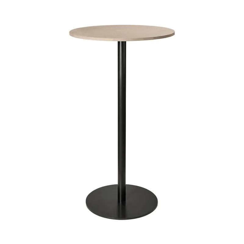 Mater Bar Table van Mater in Coffee Waste Light, H 106,6 cm, Ø 60 cm – productfoto