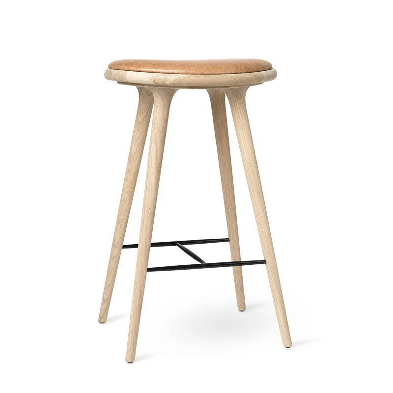 High Stool by Mater in Soaped Oak, 74 cm – product photo