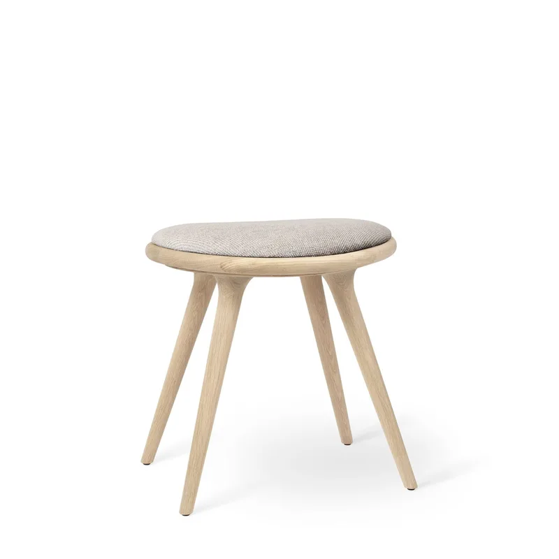 Low Stool by Mater in Matt Oak w. Kvadrat Clay 0012, 47 cm – product photo