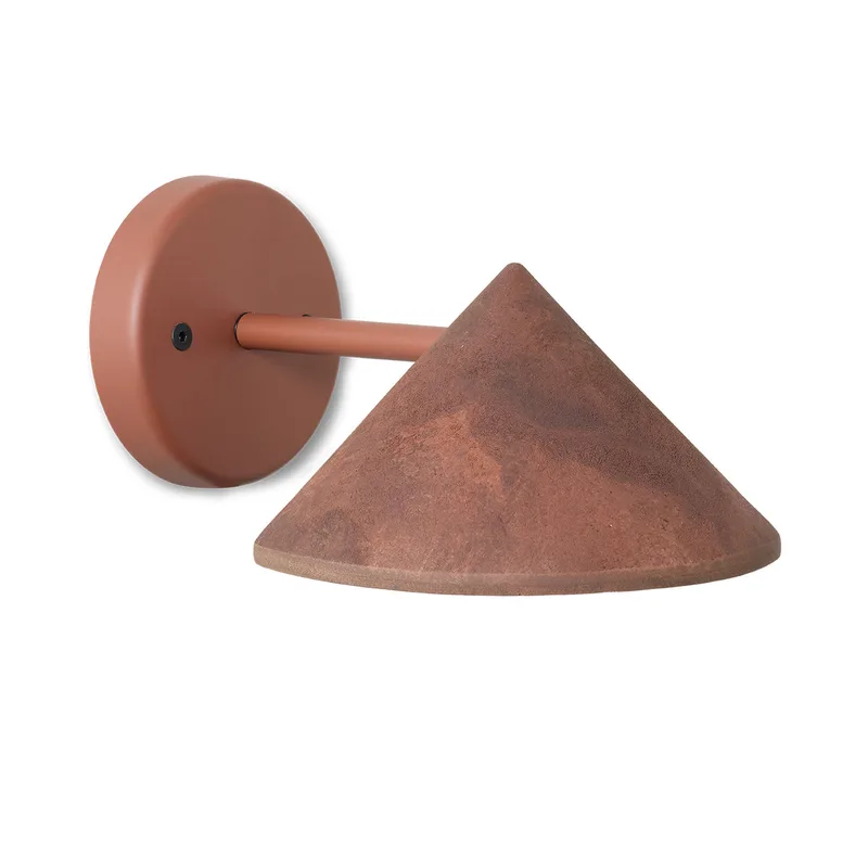 Terra Wall Lamp by Mater in Hardwired, Coffee Waste Rust Red – product photo
