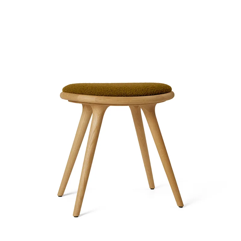 Low Stool van Mater in Oiled Oak w. Kvadrat Baru 0450, 47 cm – productfoto
