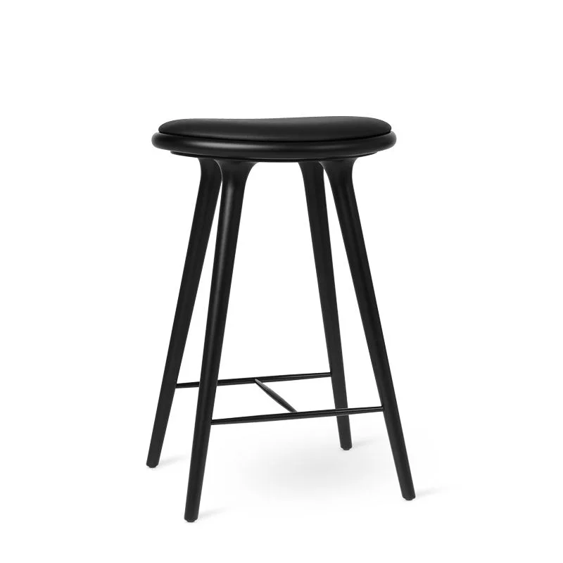 High Stool by Mater in Black Beech, 69 cm – product photo