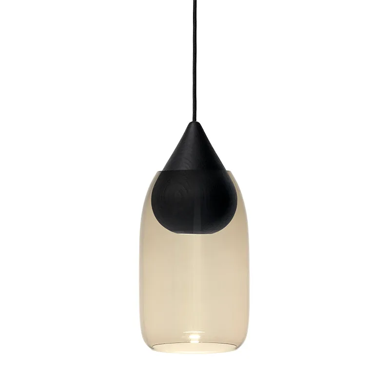 Liuku Pendant Black Drop van Mater in Black – Smoke Glass, Smoke – productfoto