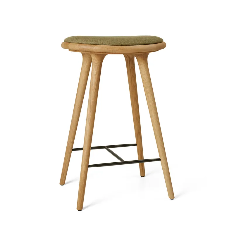 High Stool de Mater en Oiled Oak w. Clay 0017, 69 cm – photo du produit