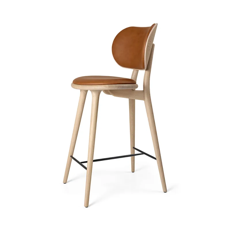High Stool Backrest by Mater in Matt Oak, 69 cm – product photo