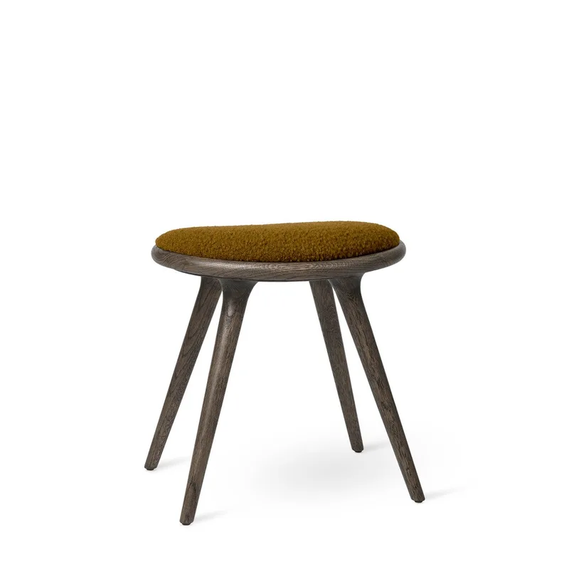 Low Stool by Mater in Sirka Grey Oak w. Kvadrat Baru 0450, 47 cm – product photo