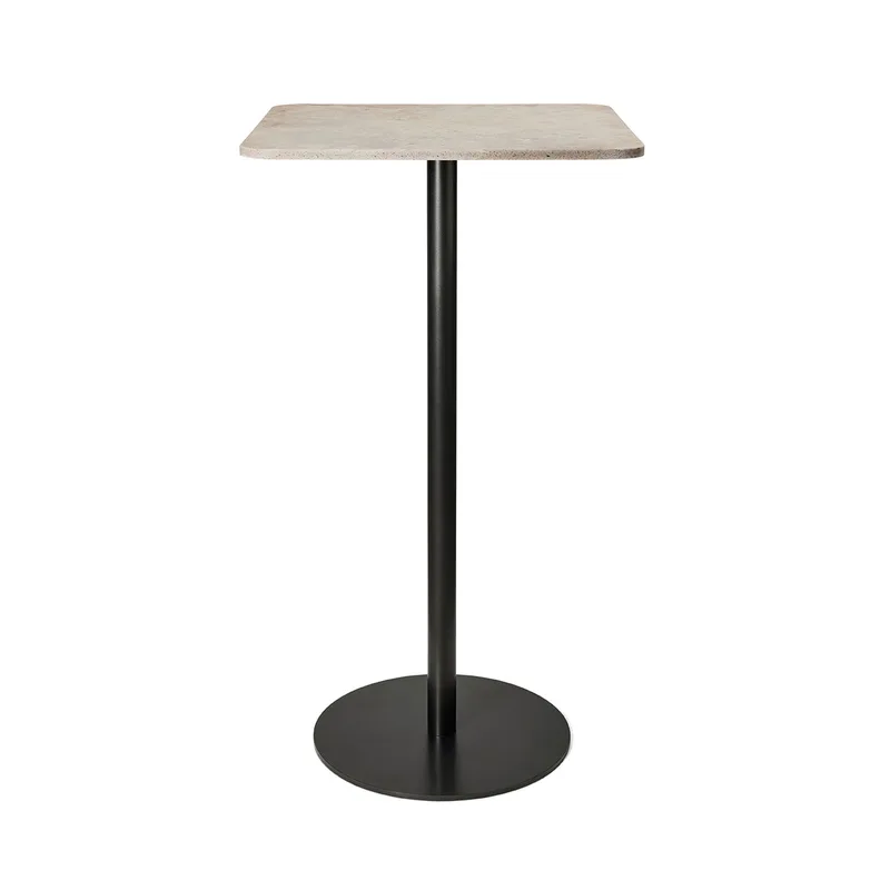 Mater Bar Table van Mater in Wood Waste Grey, H 106,6 cm, 60 × 60 cm – productfoto