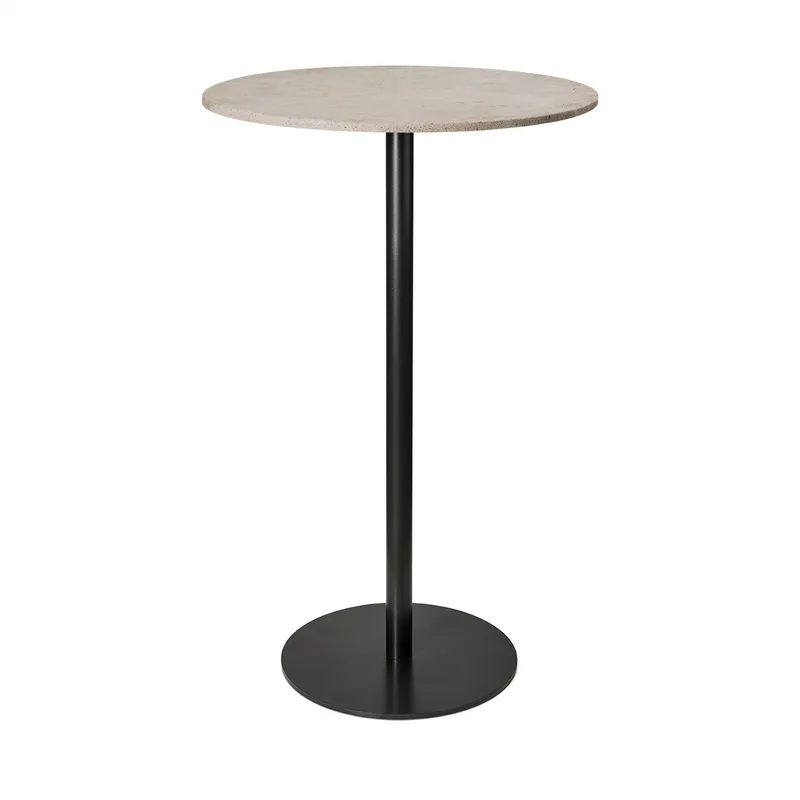 Mater Bar Table by Mater in Wood Waste Grey, H 106,4 cm, Ø 70 cm – product photo