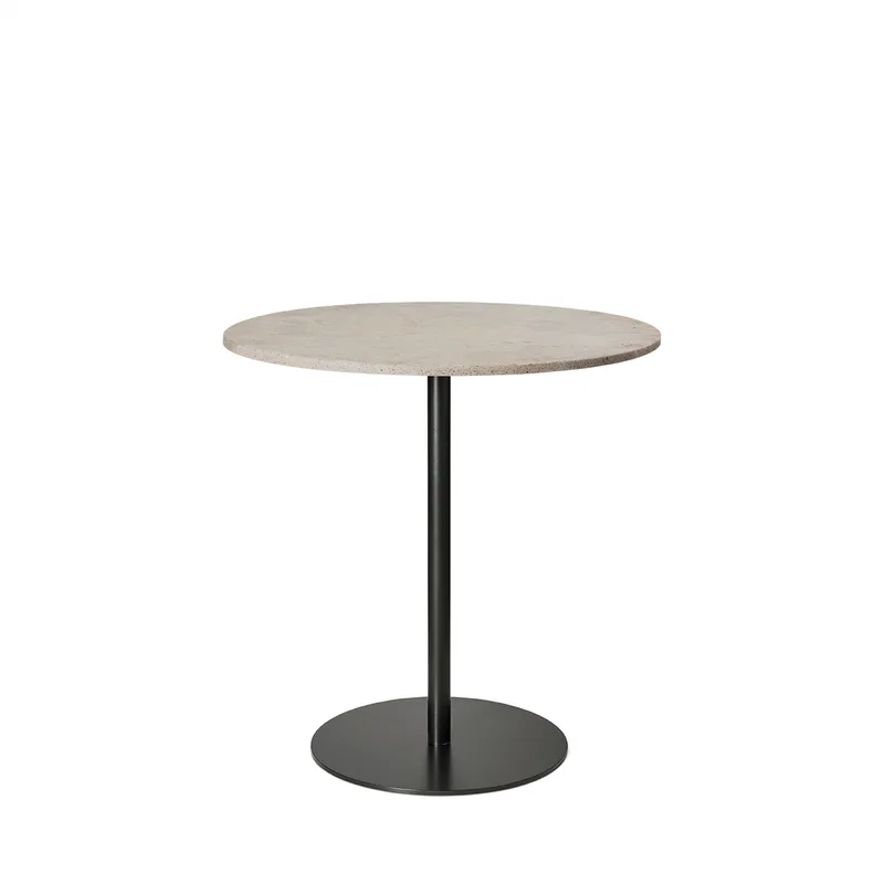 Mater Café Table by Mater in Wood Waste Grey, H 71,4 cm, Ø 70 cm – product photo