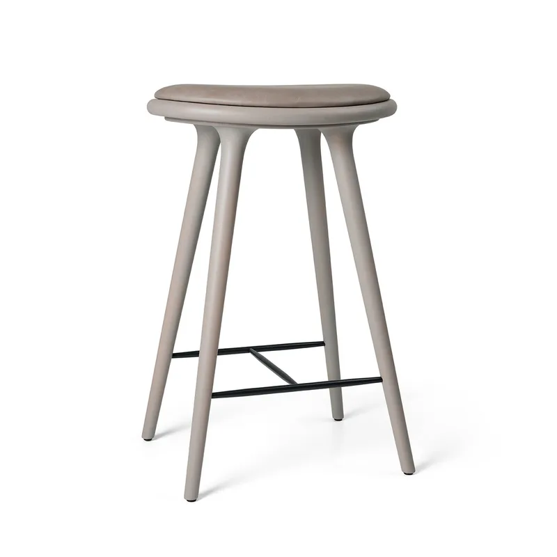 High Stool von Mater in Grey Beech, 69 cm – Produktfoto
