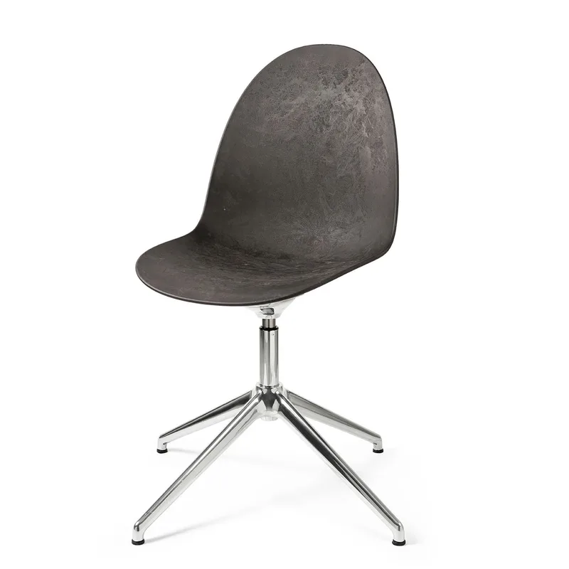 Eternity Swivel von Mater in Polished Base, Coffee Waste Black – Produktfoto