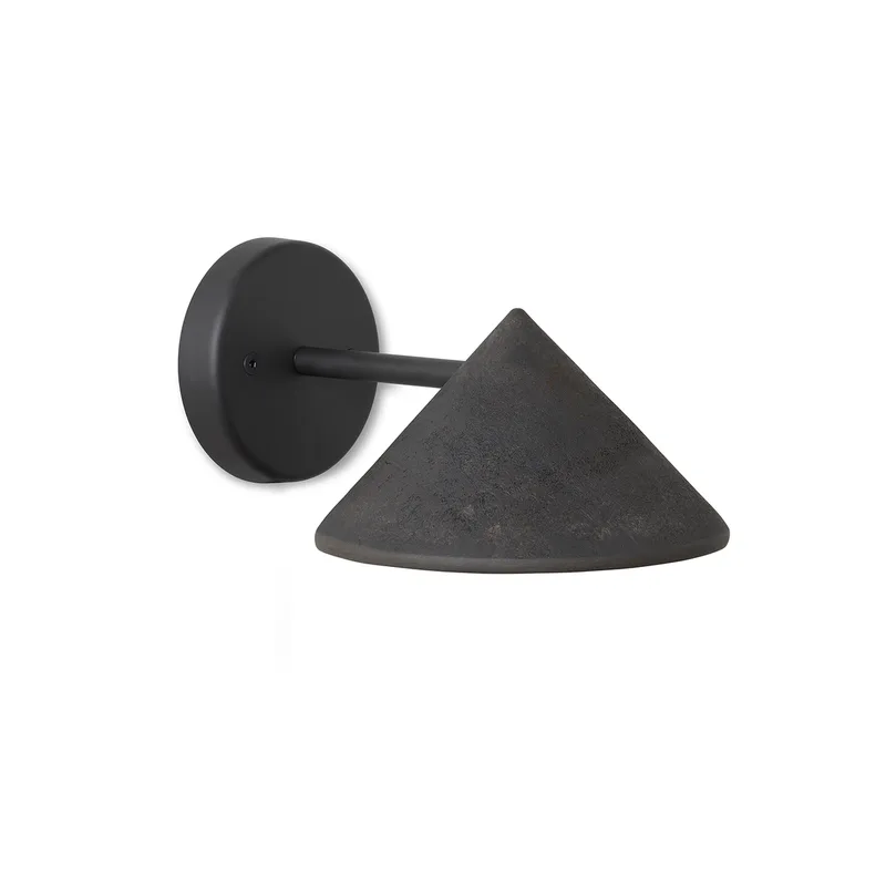 Terra Wall Lamp van Mater in Hardwired, Coffee Waste Black – productfoto