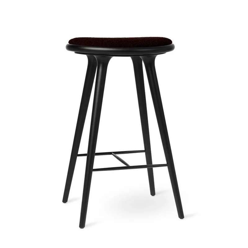 High Stool de Mater en Black Beech w. Kvadrat Baru 0390, 74 cm – photo du produit
