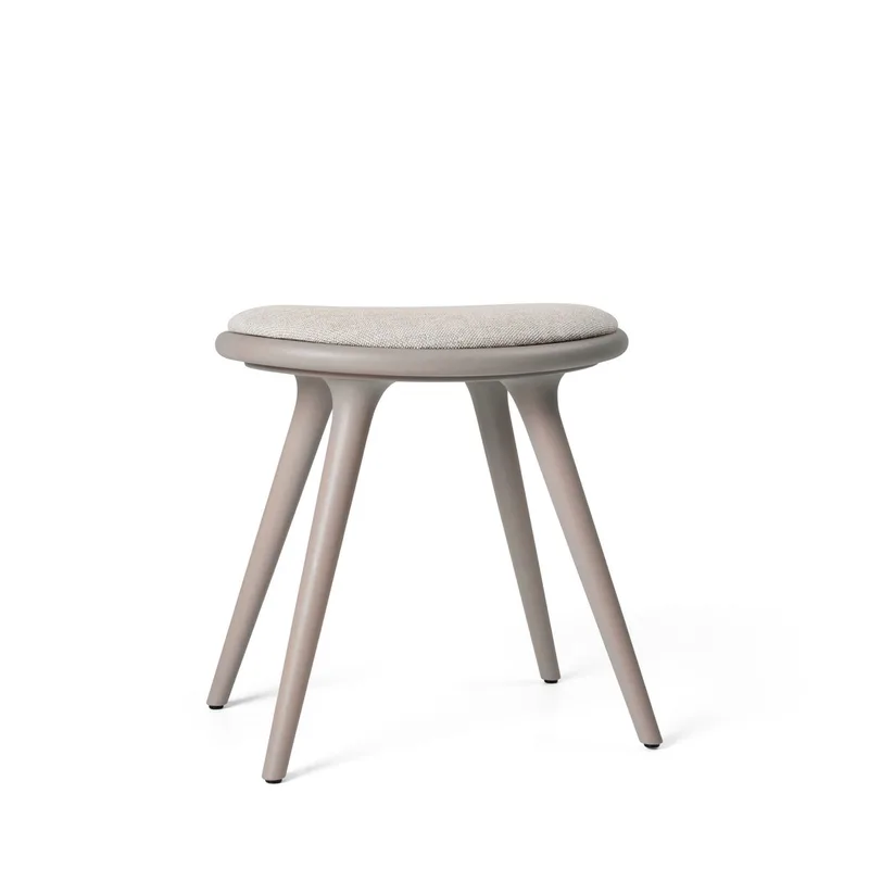 Low Stool by Mater in Grey Beech w. Kvadrat Clay 0012, 47 cm – product photo