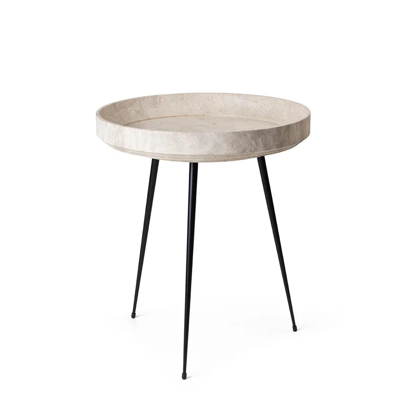 Bowl Table by Mater in Wood Waste Grey, M – product photo