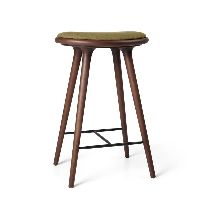 High Stool de Mater en Brown Beech w. Kvadrat Clay 0017, 69 cm – photo du produit