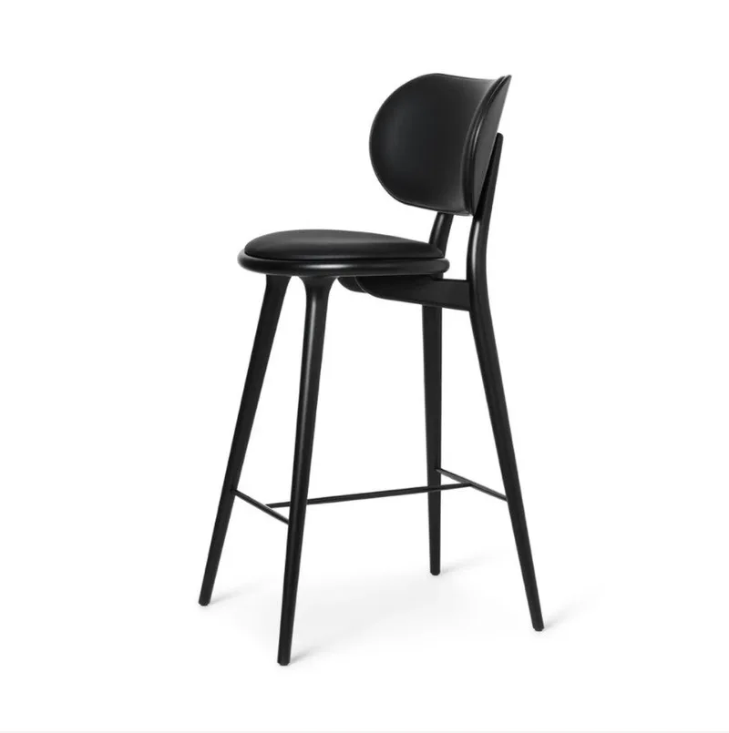 High Stool Backrest de Mater en Black Beech, 69 cm – photo du produit