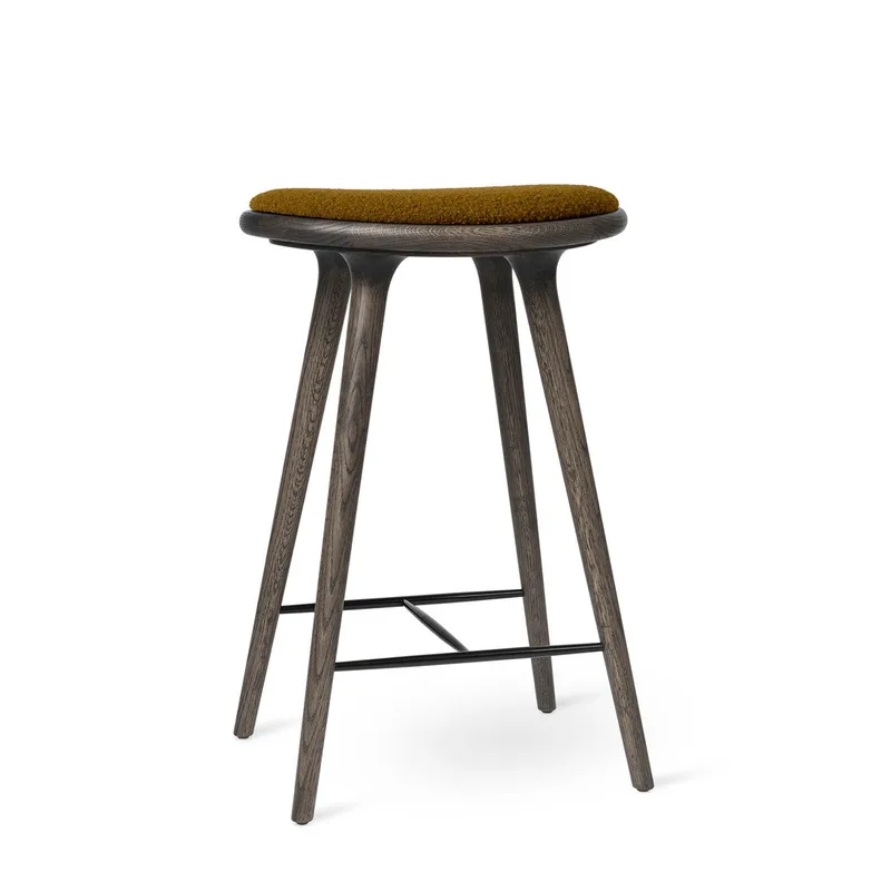 High Stool von Mater in Sirka Grey Oak w. Baru 0450, 74 cm – Produktfoto