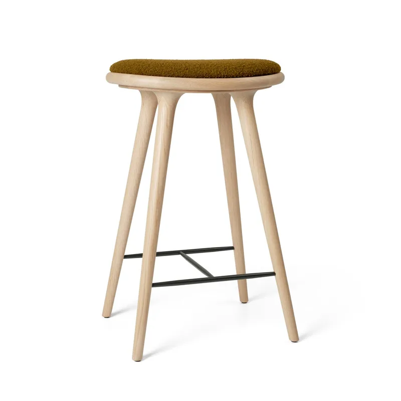 High Stool by Mater in Matt Oak w. Baru 0450, 69 cm – product photo