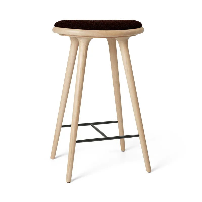 High Stool by Mater in Matt Oak w. Baru 0390, 74 cm – product photo